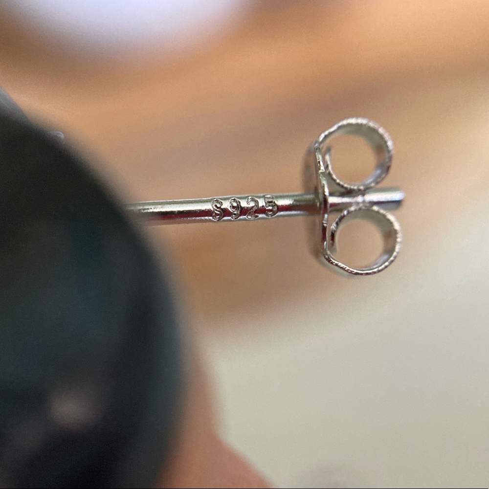 Sterling silver 925 stud earrings - Picture 3 of 8
